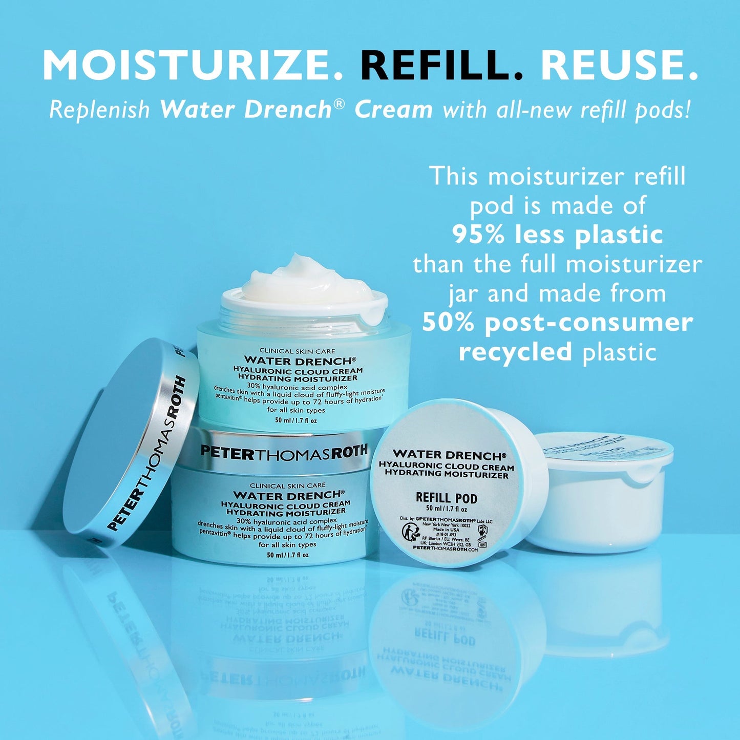 Water Drench Hyaluronic Cloud Cream Hydrating Moisturizer - Refill Pod, 1.7 fl oz