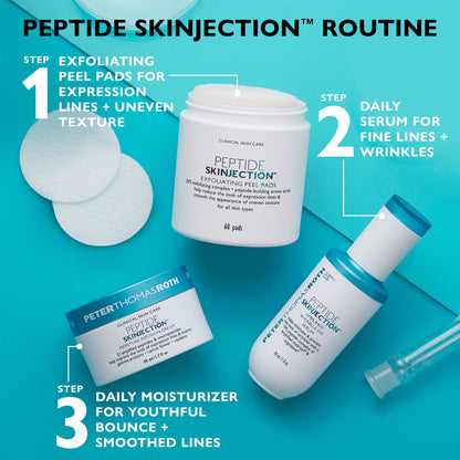 Peptide Skinjection Exfoliating Peel Pads|60 Pads